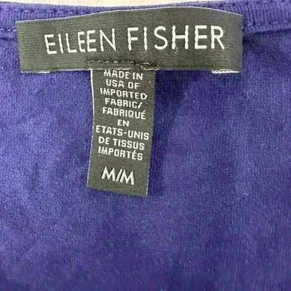 Eileen Fisher Bateau Neck Asymmetrical Jersey Long Sleeve Tunic Size M - Picture 4 of 11